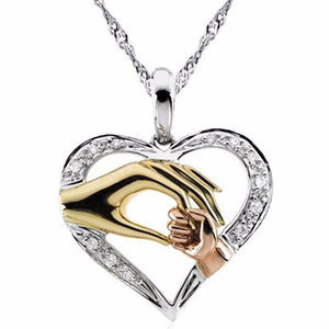 Mother and Baby Heart Necklace