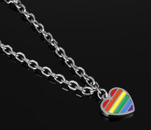 Rainbow Heart Titanium Bracelet