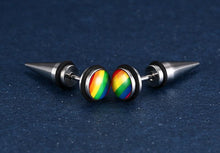Rainbow Stud Pride Earrings