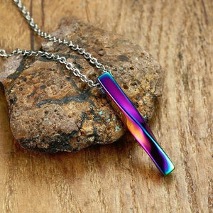 Rainbow Swirl Pendant Necklace