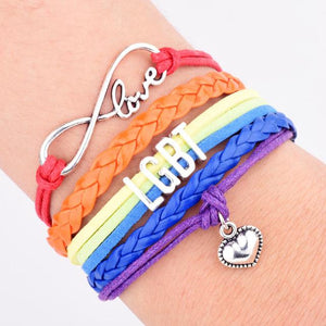 Rainbow Gay Pride LGBT Infinity Love Bracelet