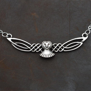 Handmade Owl Necklace Elegant Spirit Pendant Talisman