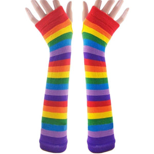 Rainbow LGBT Fingerless  Arm Warmers