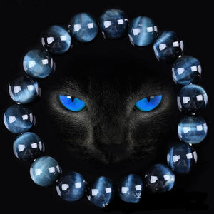 Natural Blue Tiger Eye Buddha Bracelet