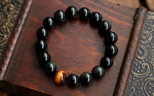 Natural Black Onyx with Tiger Eye Stone Energy Bracelet