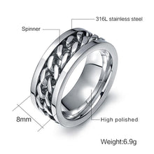Stainless Steel Chain Spinner Ring