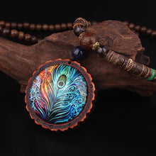 Handmade Sandalwood Feather Pendant Necklace