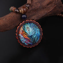 Handmade Sandalwood Feather Pendant Necklace