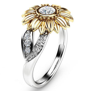 Crystal Sunflower Ring