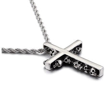 Stainless Steel Cross Skull Necklace