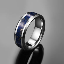 8MM Lapis Gemstone Tungsten Carbide Ring