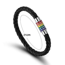 Leather Magnetic Rainbow Bracelet